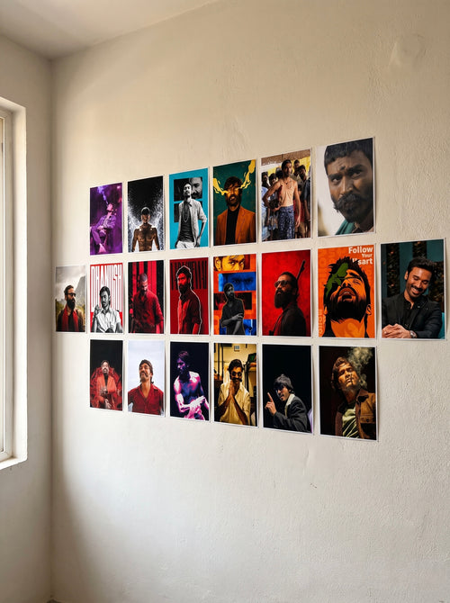Dhanush Poster Set of 20