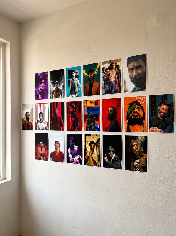 Dhanush Poster Set of 20