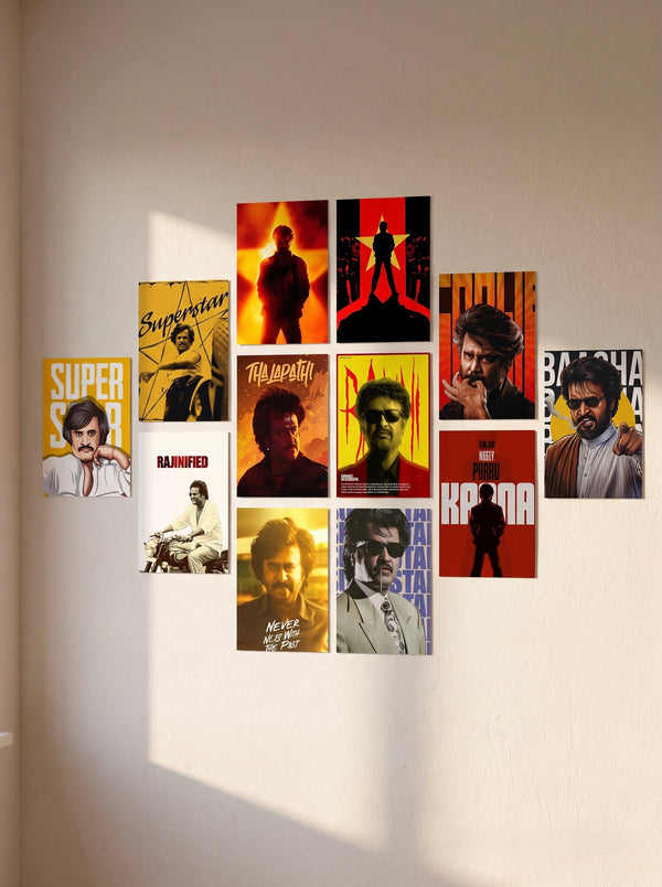 Rajinikanth Poster Set of 12