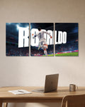 Ronaldo Stadium Sprint Split Poster - Desk Mockup