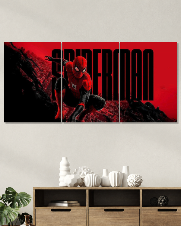 Spiderman City Crawl – 3 Panel Split Poster Set